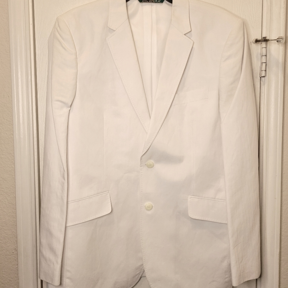 Cubavera White Linen Sports Blazer